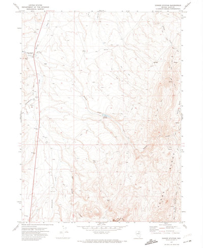 United States Geological Survey Dinner Station, NV (1971, 24000-Scale) digital map