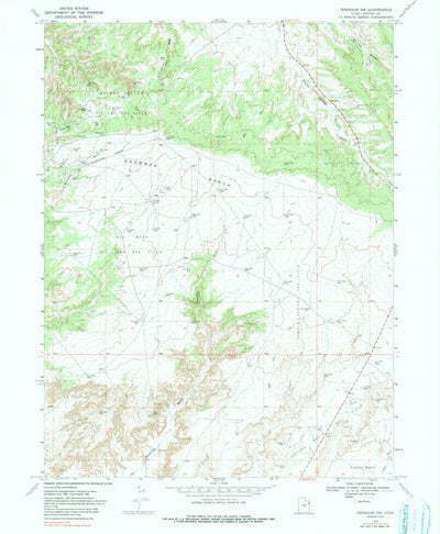 United States Geological Survey Dinosaur NW, UT (1968, 24000-Scale) digital map