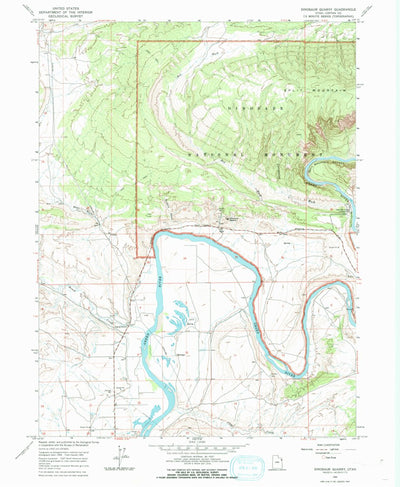 United States Geological Survey Dinosaur Quarry, UT (1965, 24000-Scale) digital map