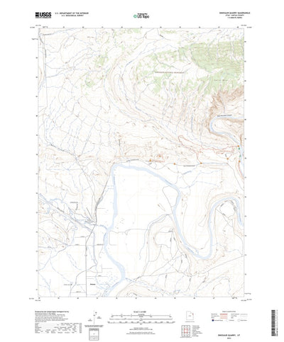 United States Geological Survey Dinosaur Quarry, UT (2023, 24000-Scale) digital map