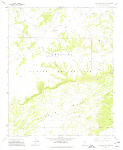 United States Geological Survey Dipping Water Well, AZ (1972, 24000-Scale) digital map