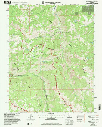 United States Geological Survey Disaster Peak, CA (2001, 24000-Scale) digital map