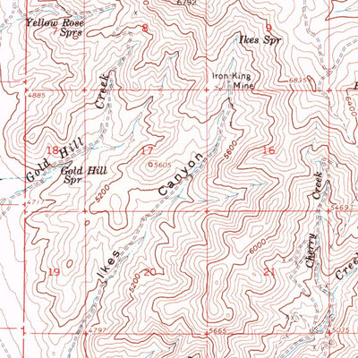 United States Geological Survey Disaster Peak, NV-OR (1961, 62500-Scale) digital map