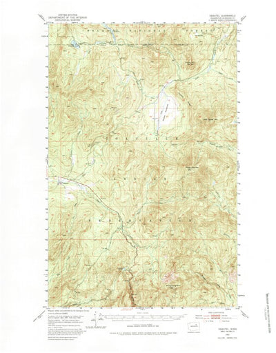 United States Geological Survey Disautel, WA (1952, 62500-Scale) digital map