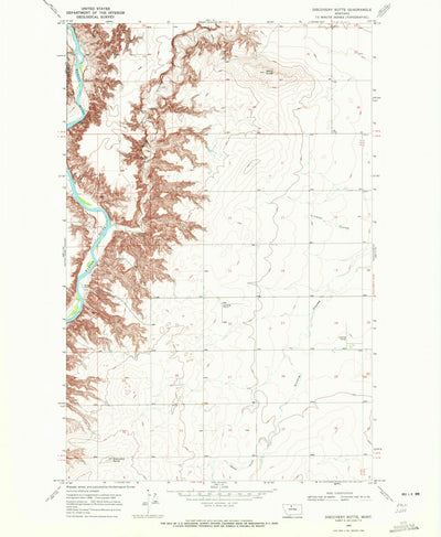United States Geological Survey Discovery Butte, MT (1969, 24000-Scale) digital map