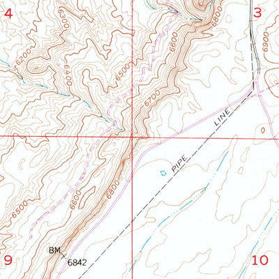 United States Geological Survey Dishpan Butte, WY (1953, 24000-Scale) digital map