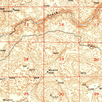United States Geological Survey Dismal River Ranch, NE (1949, 62500-Scale) digital map