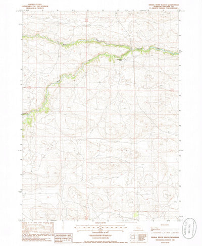 United States Geological Survey Dismal River Ranch, NE (1985, 24000-Scale) digital map
