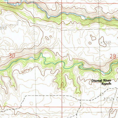United States Geological Survey Dismal River Ranch, NE (1985, 24000-Scale) digital map