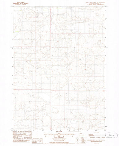 United States Geological Survey Dismal River Ranch NE, NE (1985, 24000-Scale) digital map