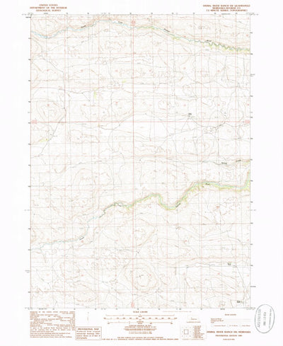 United States Geological Survey Dismal River Ranch SW, NE (1985, 24000-Scale) digital map