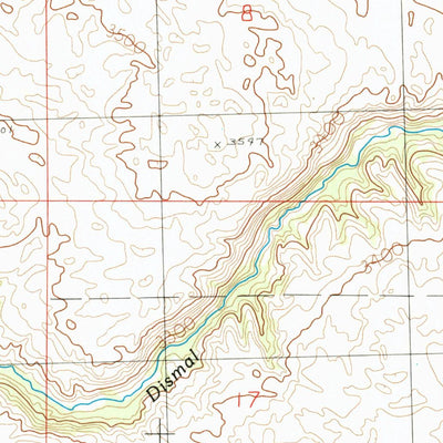 United States Geological Survey Dismal River Ranch SW, NE (1985, 24000-Scale) digital map