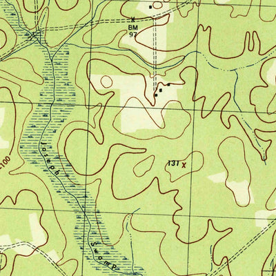 United States Geological Survey Disputanta South, VA (1944, 31680-Scale) digital map