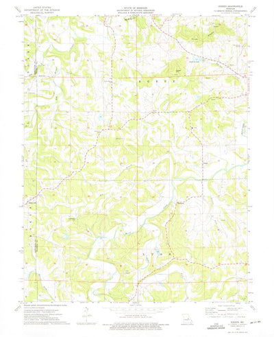United States Geological Survey Dissen, MO (1973, 24000-Scale) digital map