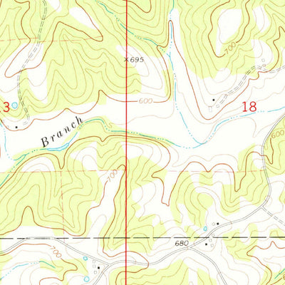 United States Geological Survey Dissen, MO (1973, 24000-Scale) digital map