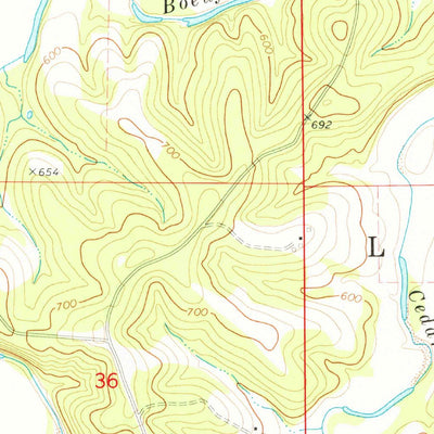 United States Geological Survey Dissen, MO (1973, 24000-Scale) digital map