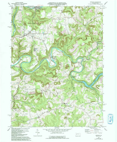 United States Geological Survey Distant, PA (1969, 24000-Scale) digital map