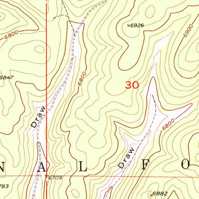 United States Geological Survey Ditch Creek, SD (1956, 24000-Scale) digital map
