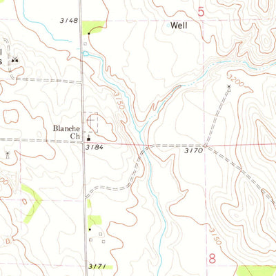 United States Geological Survey Dittons Creek NW, NE (1973, 24000-Scale) digital map