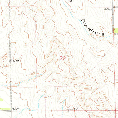 United States Geological Survey Dittons Creek NW, NE (1973, 24000-Scale) digital map
