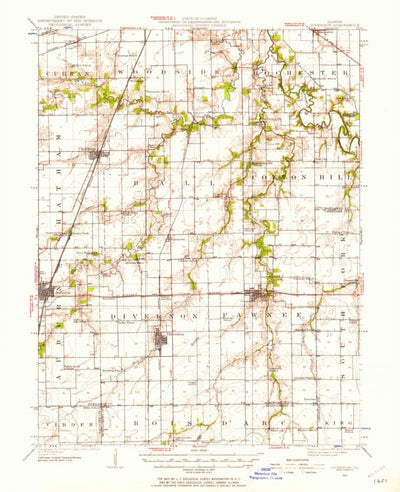 United States Geological Survey Divernon, IL (1922, 62500-Scale) digital map