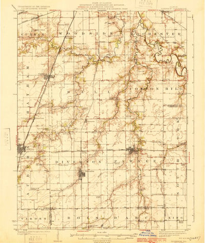 United States Geological Survey Divernon, IL (1924, 62500-Scale) digital map
