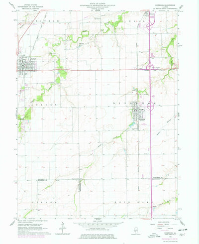 United States Geological Survey Divernon, IL (1965, 24000-Scale) digital map