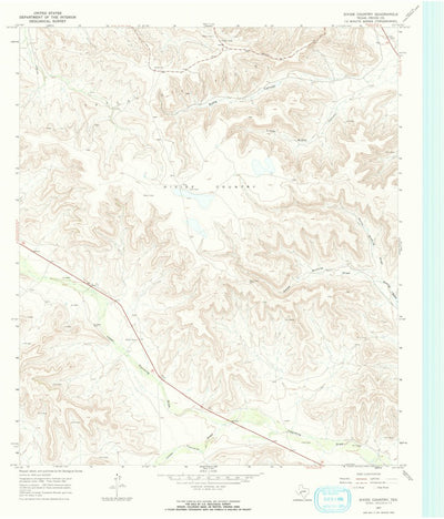 United States Geological Survey Divide Country, TX (1967, 24000-Scale) digital map