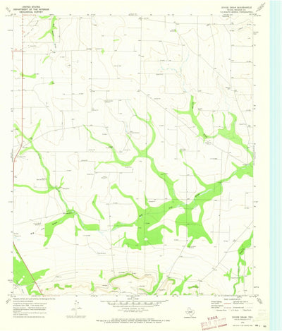 United States Geological Survey Divide Draw, TX (1970, 24000-Scale) digital map