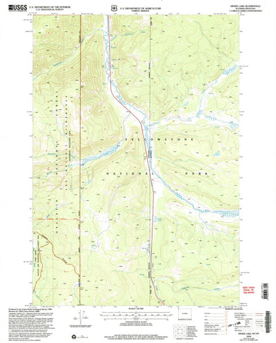 United States Geological Survey Divide Lake, WY-MT (2000, 24000-Scale) digital map