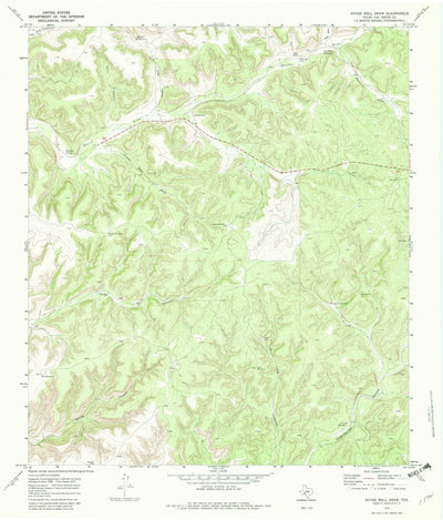 United States Geological Survey Divide Well Draw, TX (1970, 24000-Scale) digital map