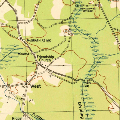 United States Geological Survey Dividing Creek, MD (1943, 31680-Scale) digital map