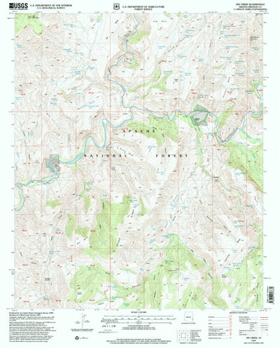 United States Geological Survey Dix Creek, AZ (1997, 24000-Scale) digital map