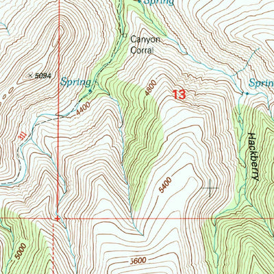 United States Geological Survey Dix Creek, AZ (1997, 24000-Scale) digital map