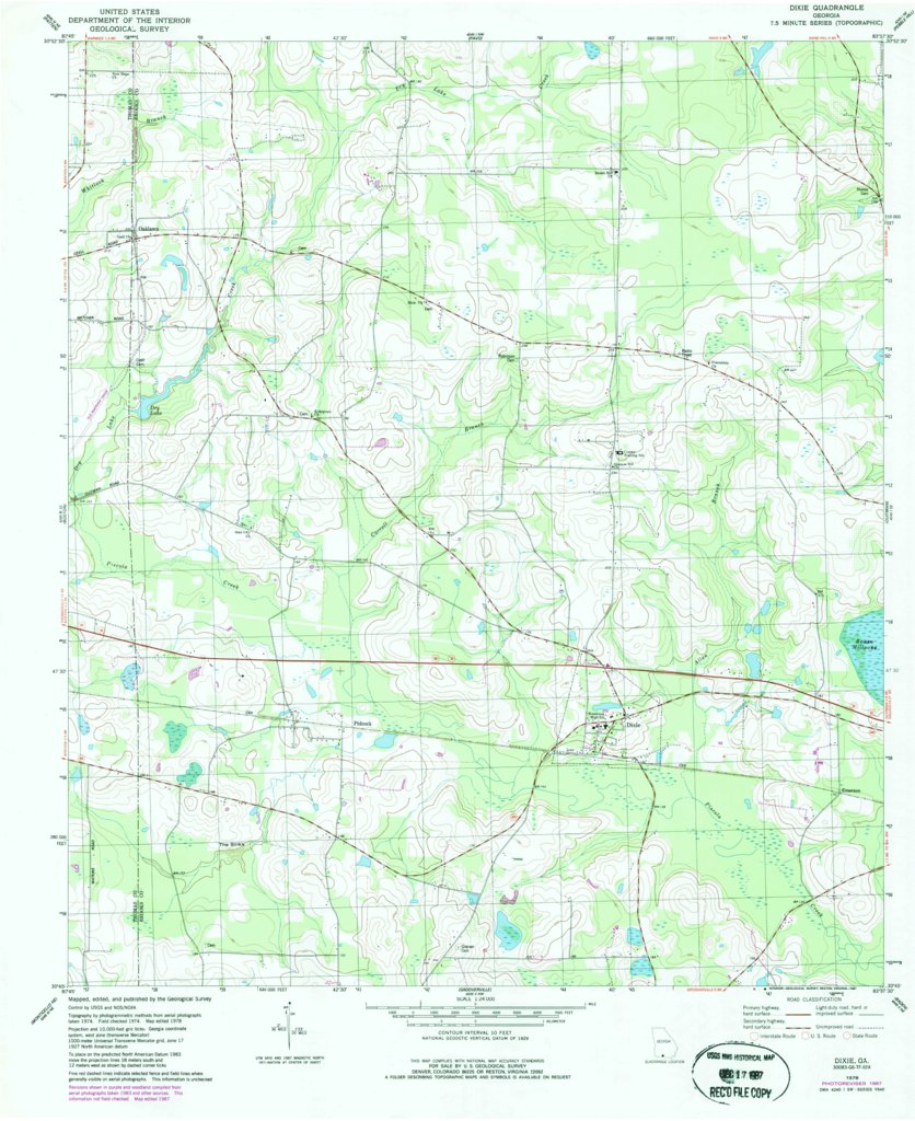 Dixie Ga 1978 24000 Scale Map By United States Geological Survey Avenza Maps 7305
