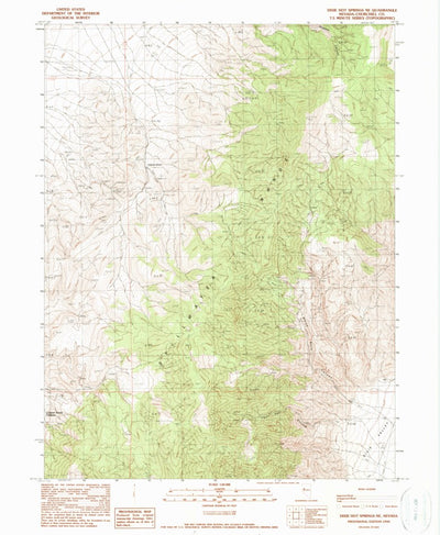 United States Geological Survey Dixie Hot Springs NE, NV (1990, 24000-Scale) digital map