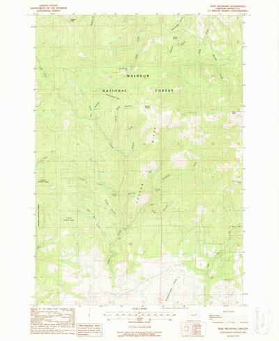 United States Geological Survey Dixie Meadows, OR (1988, 24000-Scale) digital map
