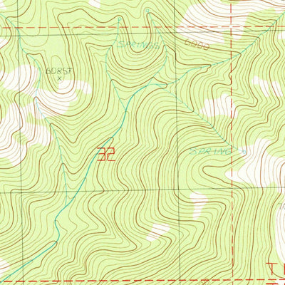 United States Geological Survey Dixie Meadows, OR (1988, 24000-Scale) digital map