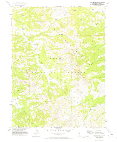 United States Geological Survey Dixie Mountain, CA (1972, 24000-Scale) digital map