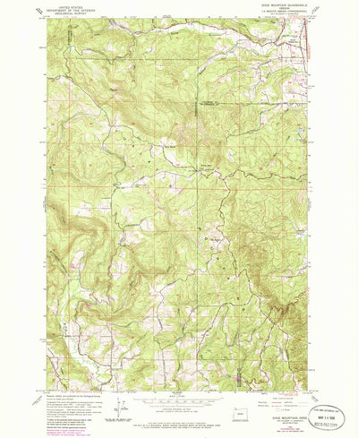 United States Geological Survey Dixie Mountain, OR (1961, 24000-Scale) digital map