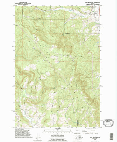 United States Geological Survey Dixie Mountain, OR (1990, 24000-Scale) digital map