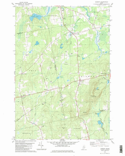 United States Geological Survey Dixmont, ME (1982, 24000-Scale) digital map
