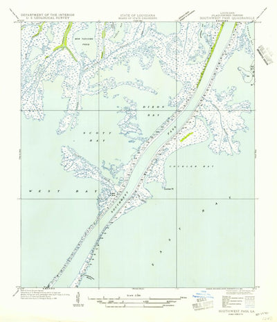United States Geological Survey Dixon Bay, LA (1954, 31680-Scale) digital map