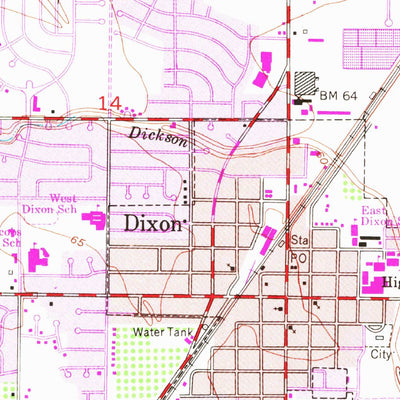 United States Geological Survey Dixon, CA (1952, 24000-Scale) digital map