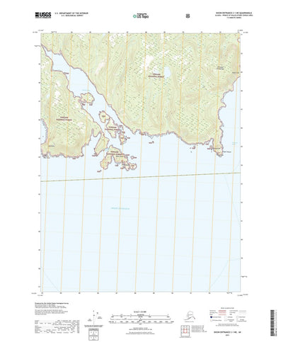 United States Geological Survey Dixon Entrance C-1 NE, AK (2021, 25000-Scale) digital map
