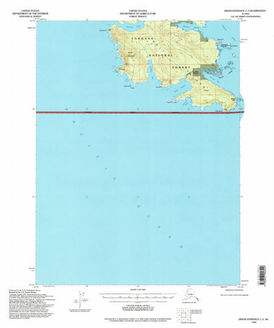 United States Geological Survey Dixon Entrance C-3, AK (1994, 63360-Scale) digital map