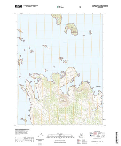 United States Geological Survey Dixon Entrance D-3 NE, AK (2021, 25000-Scale) digital map