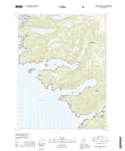 United States Geological Survey Dixon Entrance D-4 NE, AK (2021, 25000-Scale) digital map