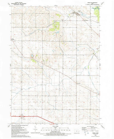 United States Geological Survey Dixon, IA (1991, 24000-Scale) digital map