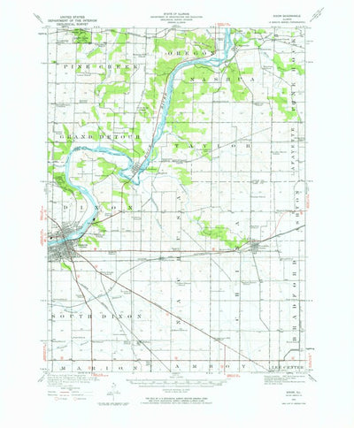 United States Geological Survey Dixon, IL (1950, 62500-Scale) digital map